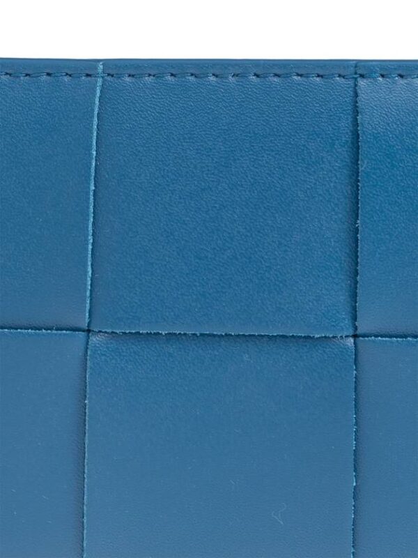 Bottega Veneta Intrecciato Cassette Card Wallet Deep Pacific