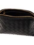 Bottega Veneta Intrecciato Calfskin Pouch Black