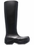 Bottega Veneta Puddle Rubber High Rain Boots Black