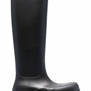 Bottega Veneta Puddle Rubber High Rain Boots Black