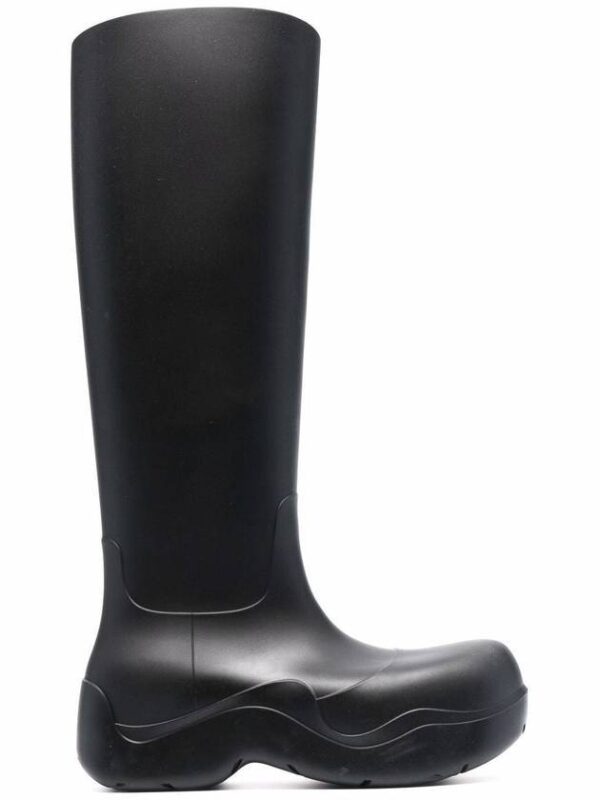 Bottega Veneta Puddle Rubber High Rain Boots Black