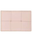 Bottega Veneta Intrecciato Lambskin Calfskin Card Wallet Pink