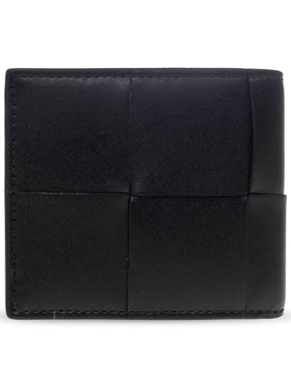 Bottega Veneta Intrecciato Cassette Half Wallet Black