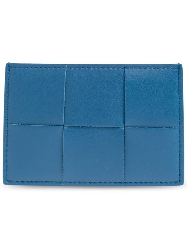 Bottega Veneta Intrecciato Cassette Card Wallet Deep Pacific