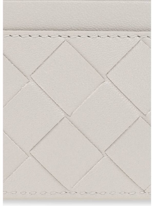 Bottega Veneta Intrecciato Leather Card Wallet Grey
