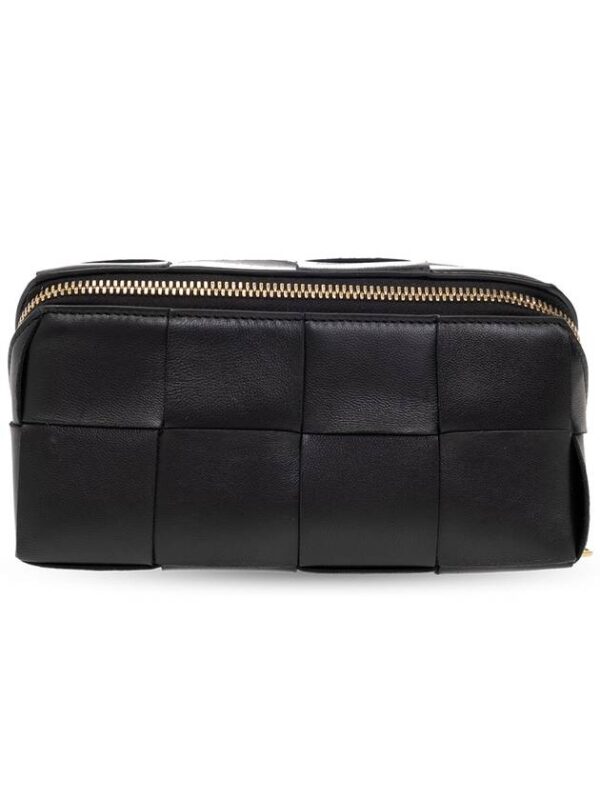 Bottega Veneta Intrecciato Pouch Bag Black