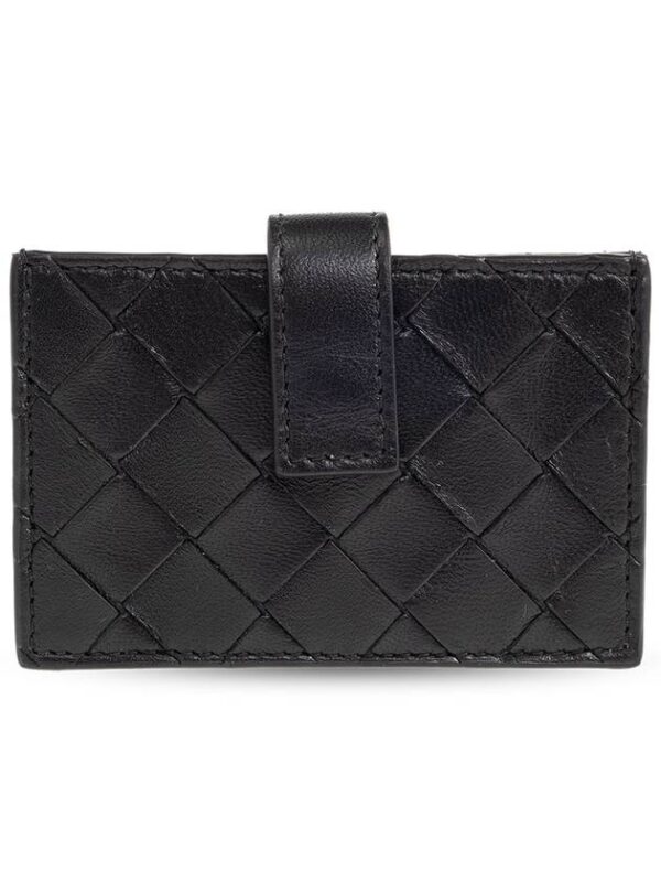 Bottega Veneta Intrecciato Accordion Card Wallet Black