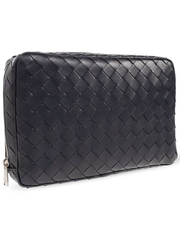 Bottega Veneta Bottega Veneta Leather Handbag, Men's, Navy Blue