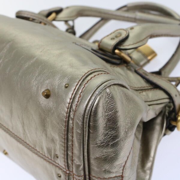 Chloe Paddington Hand Bag Leather Gold ep1116