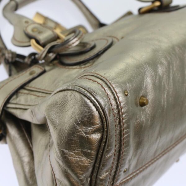 Chloe Paddington Hand Bag Leather Gold ep1116