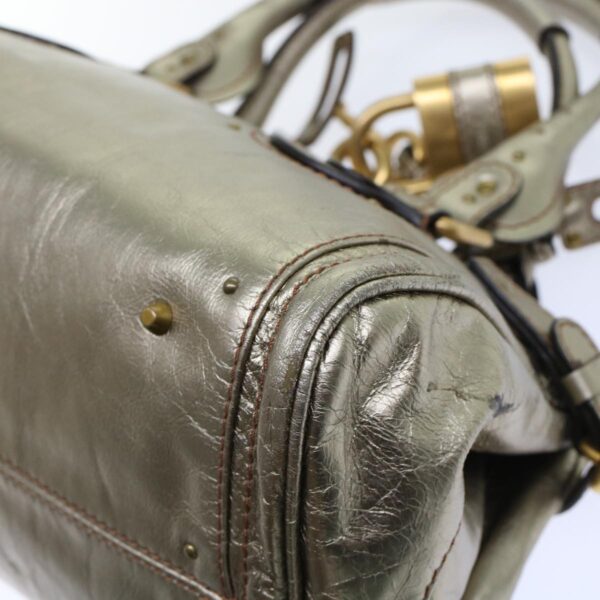 Chloe Paddington Hand Bag Leather Gold ep1116