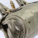 Chloe Paddington Hand Bag Leather Gold ep1116