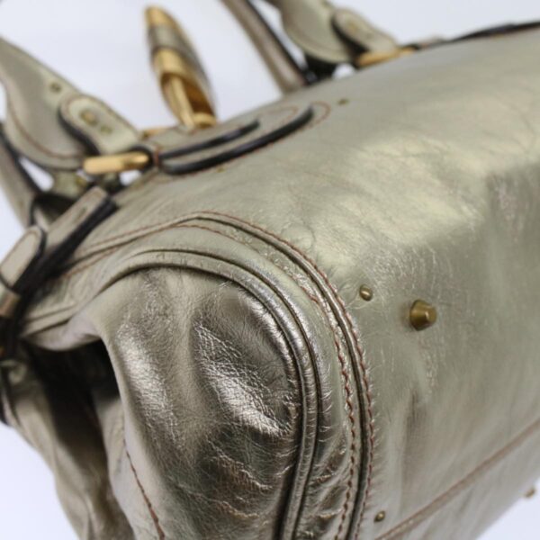 Chloe Paddington Hand Bag Leather Gold ep1116