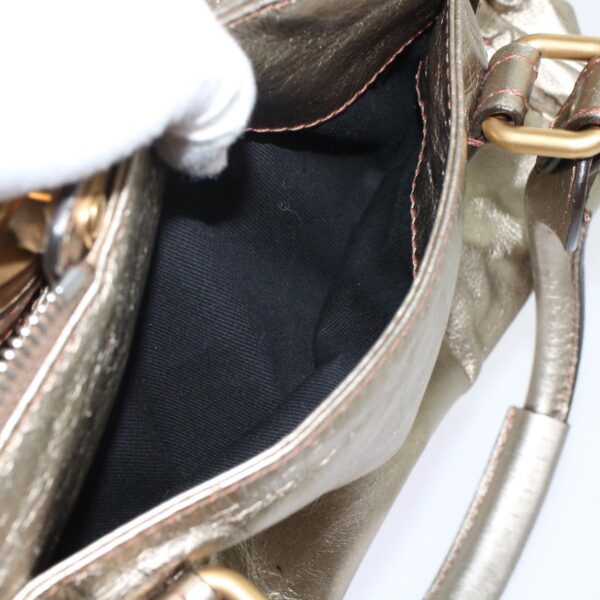 Chloe Paddington Hand Bag Leather Gold ep1116