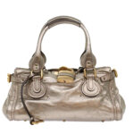 Chloe Paddington Hand Bag Leather Gold ep1116