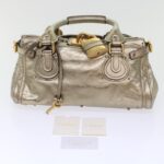 Chloe Paddington Hand Bag Leather Gold ep1116