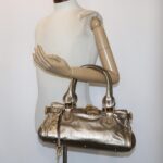 Chloe Paddington Hand Bag Leather Gold ep1116