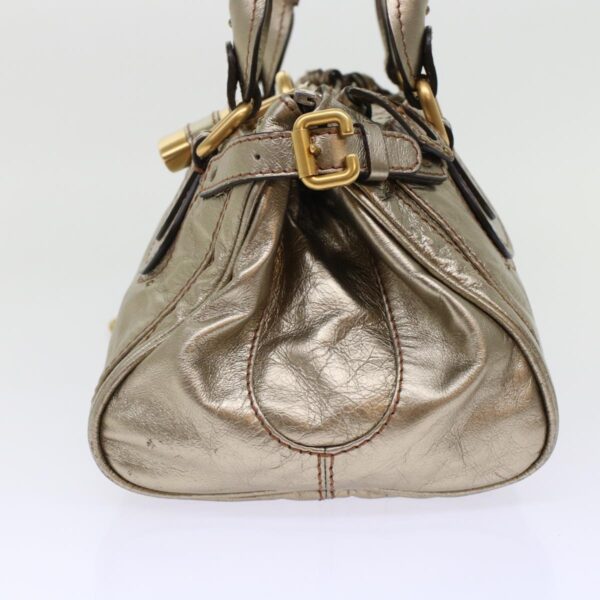 Chloe Paddington Hand Bag Leather Gold ep1116
