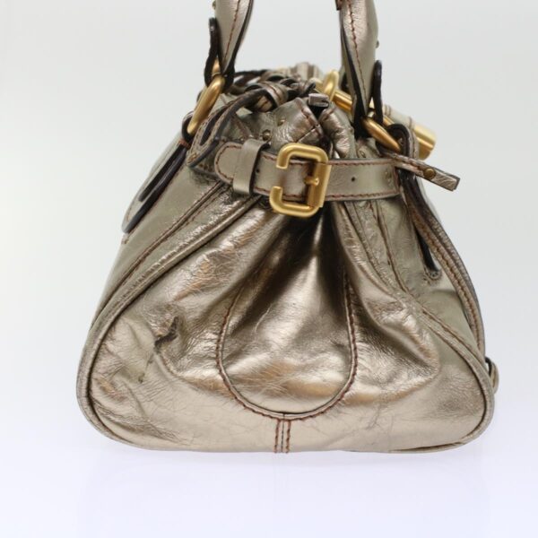 Chloe Paddington Hand Bag Leather Gold ep1116