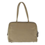 PRADA Hand Bag Nylon Beige Silver  ep6172