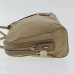 PRADA Hand Bag Nylon Beige Silver  ep6172