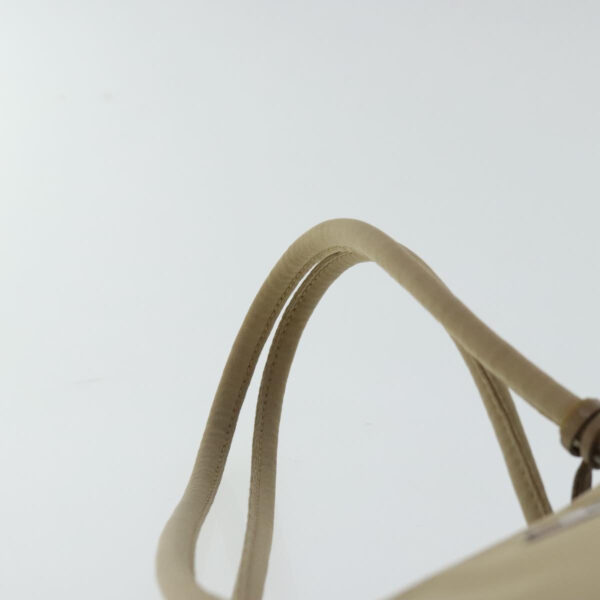 PRADA Hand Bag Nylon Beige Silver  ep6172