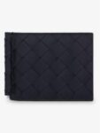 Bottega Veneta Intrecciato Money Clip Card Wallet Black