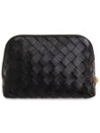 Bottega Veneta Intrecciato Calfskin Pouch Black