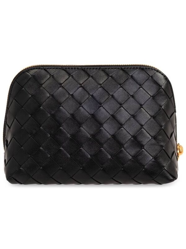 Bottega Veneta Intrecciato Calfskin Pouch Black