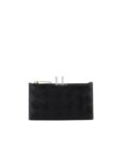 Bottega Veneta Intrecciato Slim Zipper Leather Card Wallet Black