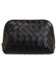 Bottega Veneta Intrecciato Calfskin Pouch Black