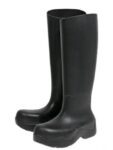 Bottega Veneta Puddle Rubber High Rain Boots Black
