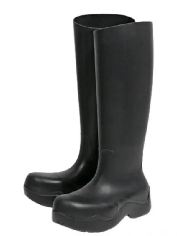 Bottega Veneta Puddle Rubber High Rain Boots Black