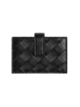 Bottega Veneta Intrecciato Accordion Card Wallet Black