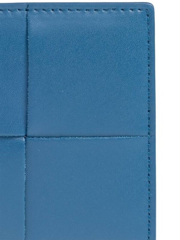 Bottega Veneta Intrecciato Cassette Half Wallet Blue
