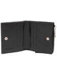 Bottega Veneta Intrecciato Bifold Calfskin Half Wallet Black