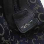 CELINE horse carriage C Macadam Canvas Hand Bag Navy Blue  fm274