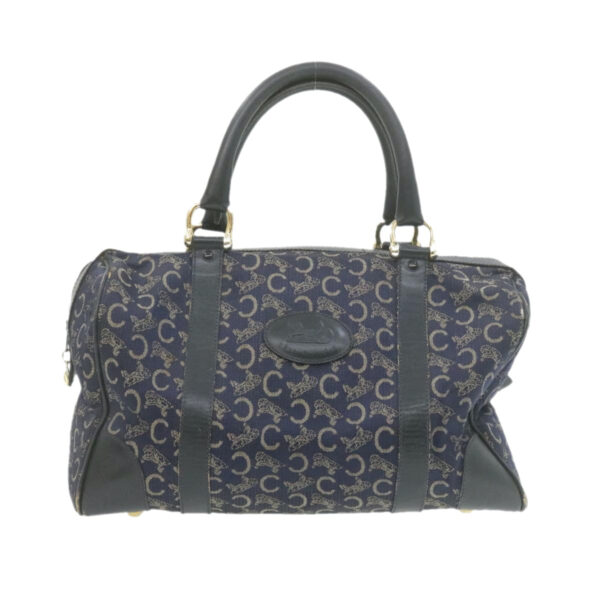 CELINE horse carriage C Macadam Canvas Hand Bag Navy Blue  fm274