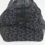 CELINE horse carriage C Macadam Canvas Hand Bag Navy Blue  fm274