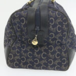CELINE horse carriage C Macadam Canvas Hand Bag Navy Blue  fm274