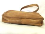 CHRISTIAN DIOR Vintage brown beige suede leather shoulder bag with golden CD motif