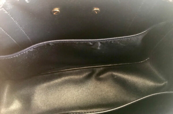 CHRISTIAN DIOR Vintage navy handbag with logo jacquard nylon and leather trimmings