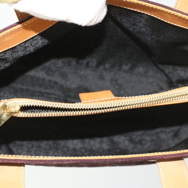 CELINE Macadam Canvas Clutch Hand Bag PVC Leather 3Set Brown purple  im395