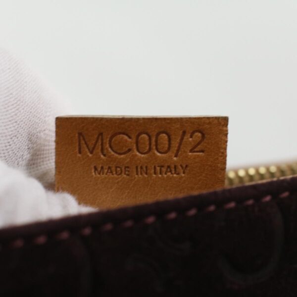 CELINE Macadam Canvas Clutch Hand Bag PVC Leather 3Set Brown purple  im395