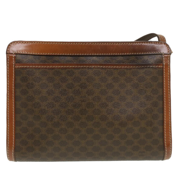 CELINE Macadam Canvas Clutch Hand Bag PVC Leather 3Set Brown purple  im395