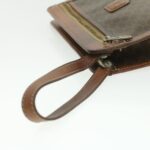 CELINE Macadam Canvas Clutch Hand Bag PVC Leather 3Set Brown purple  im395