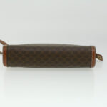 CELINE Macadam Canvas Clutch Hand Bag PVC Leather 3Set Brown purple  im395