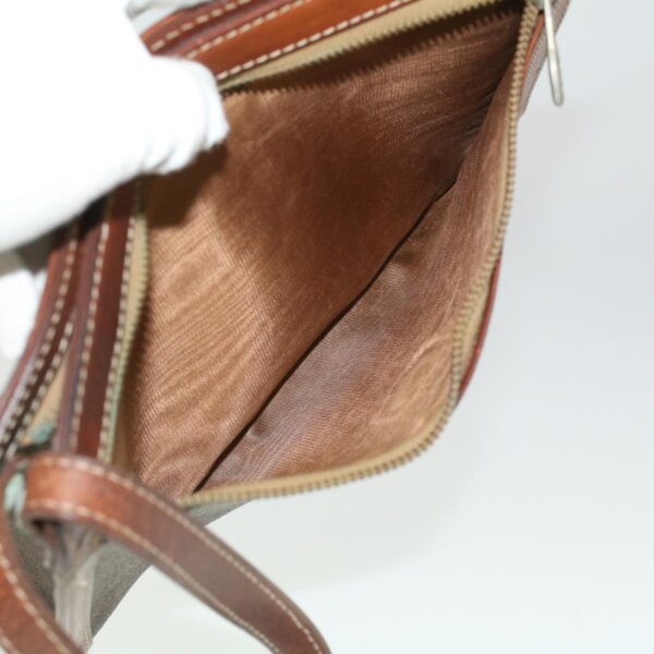 CELINE Macadam Canvas Clutch Hand Bag PVC Leather 3Set Brown purple  im395