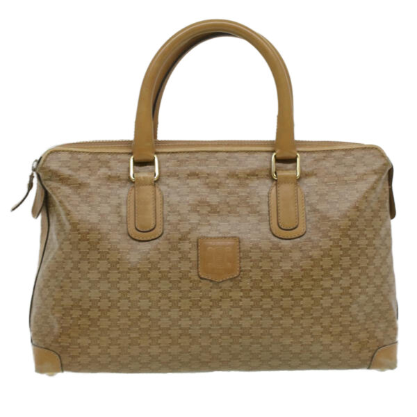 CELINE Macadam Canvas Clutch Hand Bag PVC Leather 3Set Brown purple  im395
