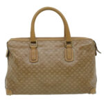 CELINE Macadam Canvas Clutch Hand Bag PVC Leather 3Set Brown purple  im395